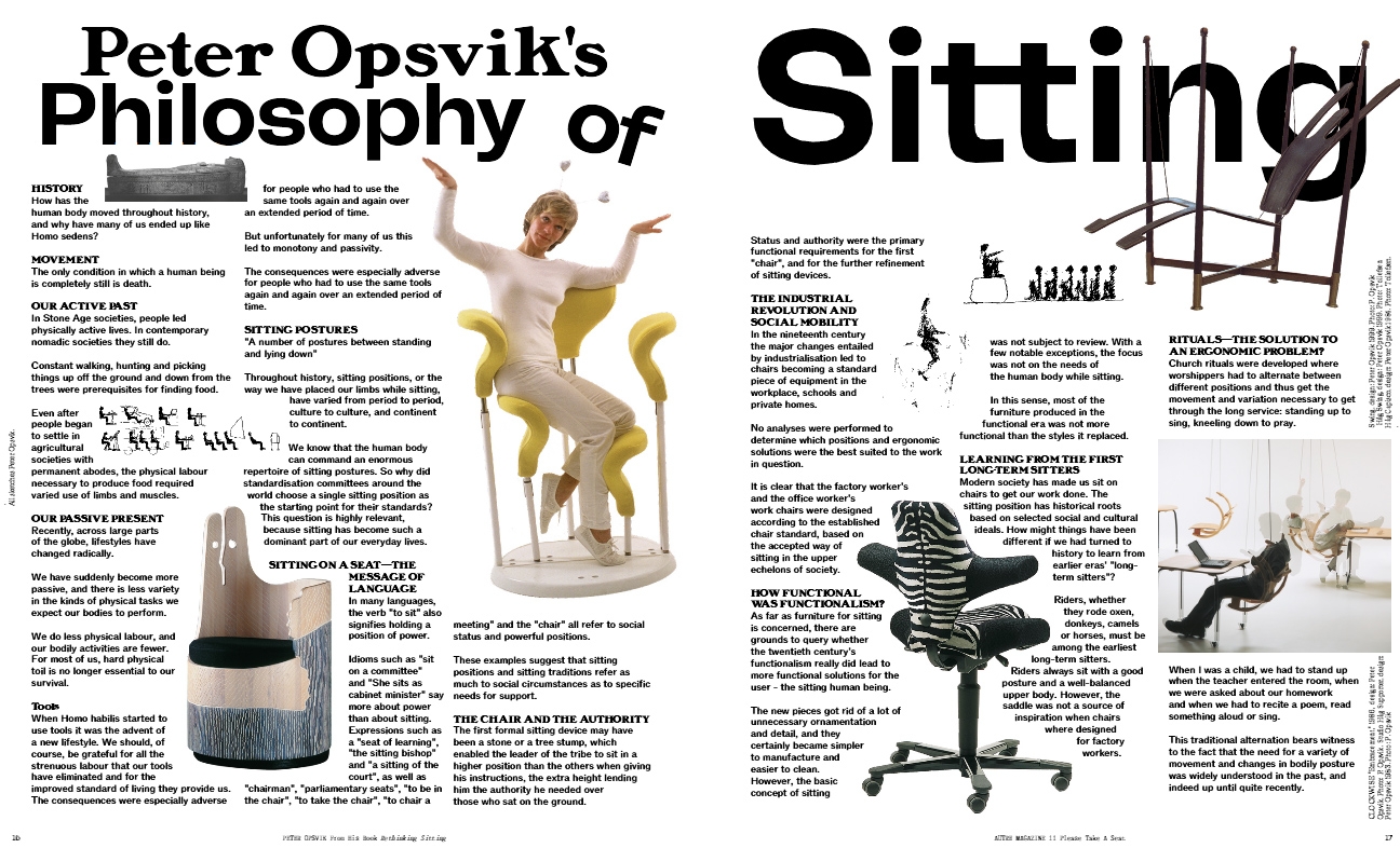 Peter Opsvik's Philosophy of Sitting AUTRE Magazine - Peter Opsvik's Philosophy of Sitting